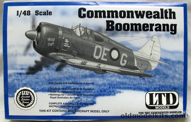 LTD 1/48 Commonwealth Boomerang CA-12, 9806 plastic model kit